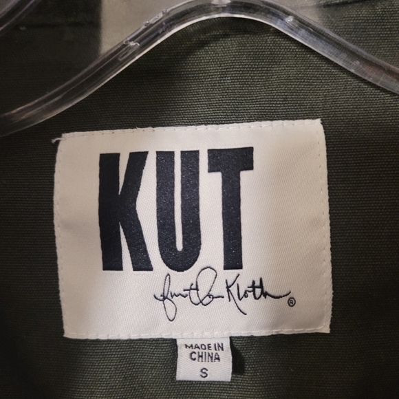 KUT from the Kloth army green zip front snap closure jacket - Picture 5 of 7